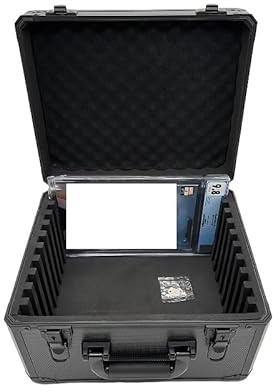 Dermonem 36x25x29cm For CGC 10 Slots Aluminium Alloy Portable Graded Comic Book Storage Box Case Holder with Lock