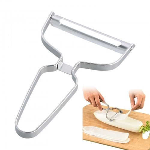 FooYee Potato Peeler, Rotatable Multifunctional, Large Size Stainless, Peeling Tool, Thin Peeling with Less Waste, Stainless Steel Speed Grips Y Peeler for Kitchen Vegetables Fruits
