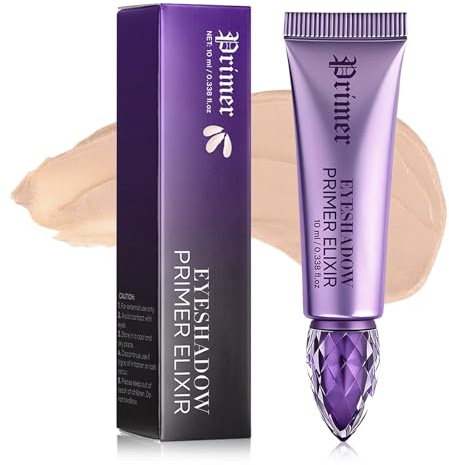 Eyeshadow Primer, Eye Primer, Eyelid Primer - Long-Lasting Eye Shadow Primer for Oily Lids, Helps Prevent Creasing, Sheer Tinted Base for Mature Skin