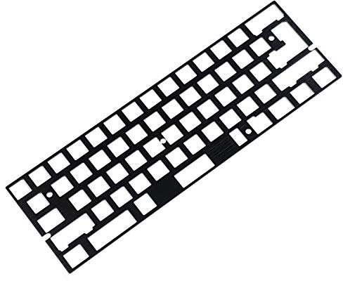 Placa de posicionamiento anodizada con Acabado de Aluminio CNC para Teclado GH60 60% DIY Soporte ISO ANSI WKL Solo Placa Negra.