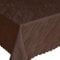 Quinnyshop Damast Dunkelbraune Tischdecke Tischaufleger mit Marmormuster ca. 160 x 220 cm Oval Polyester, Braun