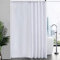 Duschvorhang Überlänge für Badezimmer, Badvorhang Anti-schimmel Textil für Badewanne und Dusche, Vorhang aus Stoff Antibakteriell Waschbar, mit 12 Haken Extra Groß Weiß 200x240cm.