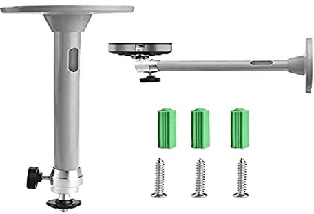 FIGFYOU Support Videoprojecteur Plafond, Supports Retroprojecteur Réglable, Support Projecteur Mural en Aluminium, Supports Projecteur Chambre Universel, pour Bureau Salles de Réunion Salon, Argent