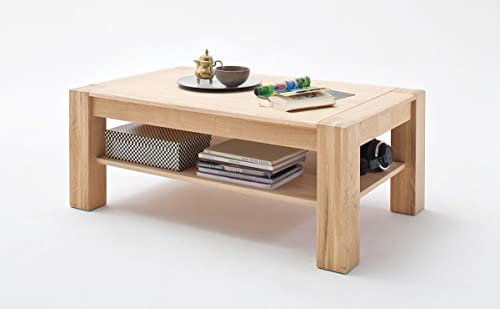 expendio Couchtisch Bonn 13 Eiche Bianco teilmassiv 115x45x70 cm Sofatisch Beistelltisch Wohnzimmertisch Wohnzimmer