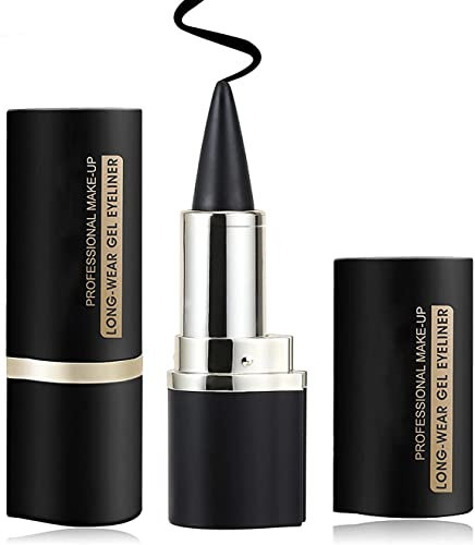 AONAT Waterproof Gel Eyeliner,Eyeliner Pencil Long Lasting,Schnell trocknendes, wasserfestes, wischfestes Make-up,perfekt für Smokey Eyes Make-up,mattes Finish(Schwarz)