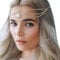 QKEPCY Kopfschmuck Damen Mädchen Gold Kopf Kette Boho Mittelalter Stirnband Vintage Strass Kristall Quaste Haarschmuck für Braut Hochzeit Haarkette Schmuck