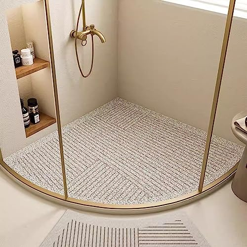 Tappetini doccia angolari Tappetini da bagno antiscivolo Tappetino for doccia for camper for doccia interna ad angolo, tappetino for doccia triangolare ad asciugatura rapida, facile da pulire,D,90x90c