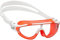 Cressi Baloo Goggles - Einscheibenbrille zum Schwimmen, Schwimmbad und Schnorcheln, Orange/Weiß, 2/7 Jahre, Junior Unisex