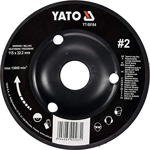 Yato Professional Rasp Disc for Angle Grinder Selection 115 mm 125 mm Wood Disc Wood Flex Wood Art (115 mm No. 2).