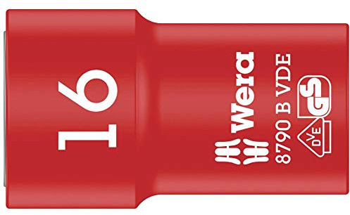 Wera 05004953001 8790 B VDE Zyklop-Steckschlüsseleinsatz, isoliert, mit 3/8 Zoll-Antrieb, 9.0 x 46.0 mm, 9