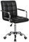 Yaheetech Silla de Oficina con Ruedas Giratorias Silla de Ordenador Ajustable en Altura con Asiento Acolchado Giratorio Silla de Escritorio de Polipiel Carga MAX 120Kg con Respaldo Negro