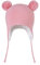 LANGZHEN Niedliche Pom Pom Babys Winter Hut Kleinkind Ohrklappe Strick Warme Kappe für Jungen Mädchen Kleinkind Kinder Fleece gefütterte Mütze (Rosa, L(48-50CM/18.9-19.69))