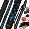 IgnatGames 2-teiliges Billardqueue – 18/19/20/21 oz. 58 Kanadischer Ahorn, Professionelle Billard Pool Queues mit Köcher, 3-in-1 Tip Tool, 3-Finger-Handschuh und Kreidehalter