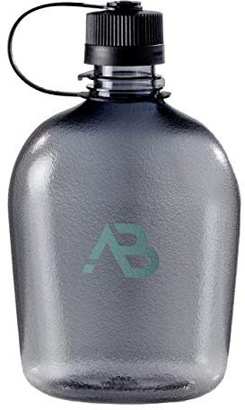 A.Blöchl Feldflasche US GEN II 1 Liter in tranparenten Design (21 x 12 x 6,5 cm/Schwarz)