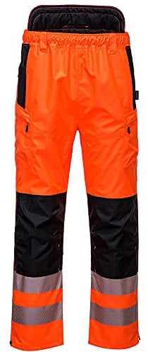 Portwest PW3 Hi-Vis Extreme Trouser, Size: L, Colour: Orange/Black, PW342OBRL