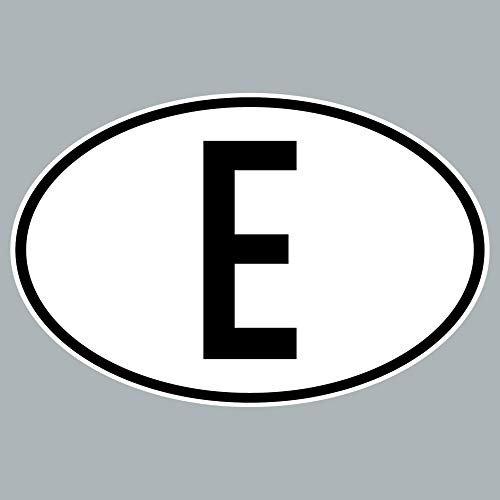 GreenIT E Aufkleber Auto Sticker ESP ES Spanien Länderkennzeichen Zeichen Symbol 4061963019832
