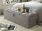 mm08enn New Large Chesterfield Ottoman footstool Toy Storage Box in Chenille Fabric (Cream, Fabric Matching Buttons)