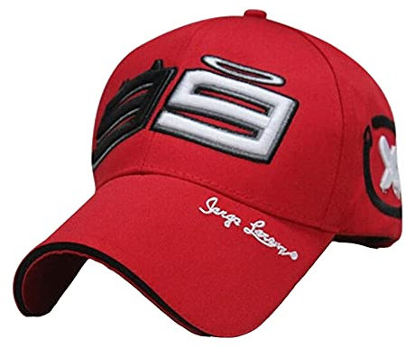 Mfacl Baseballkappe Visier Sportkappe Casual Hat, Moto GP 99 Jorge Lorenzo Hüte für Männer Rennkappe Baumwollmarke Motorrad Racing Baseballkappen Auto Snapback Schwarzer Hut