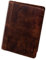 Corno d´Oro Schreibmappe A4 12 Zoll Fach für iPad Tablet I RFID Konferenzmappe Leder mit Reißverschluss I Business Ledermappe Damen Herren braun
