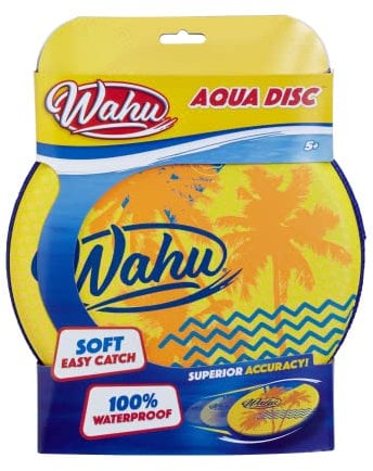 Wahu Aqua Disc - Palm Tree Yellow | 100 Percent Waterproof Flying Disc Toy | Easy Throw and Catch | Ideal Garden or Beach Toy | Ages 5 Plus
