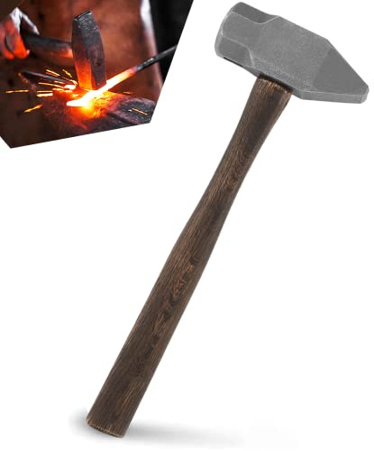 Blacksmith 4LB Handmade Forge Hammer for Farrier, Knife Maker, Blacksmith Forging Tool