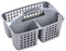 ALINK Plastic Shower Caddy Basket with Compartments, Portable Divided Cleaning Supply Storage Organizer with Handle for College Dorm Bathroom-Grey