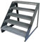 Scale con griglia in acciaio Premium 5 Gradini Scala autoportante Completamente zincata e Antracite Traversi verniciati a polvere - Dimensioni (L x L x H) 101cm x 140cm x 95cm