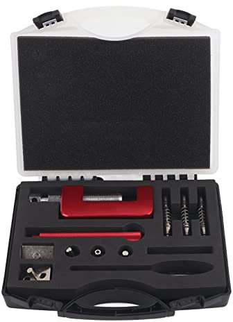 derive chaine moto,Outil Rivetage Chaine Moto Did,Ensemble D'Outils De Rivetage De Chaîne,12 Pièces Ensemble D'Outils De Rivetage Universels Pour Coupe-Chaîne De Moto Avec Boîte De Rangement Pour Atv