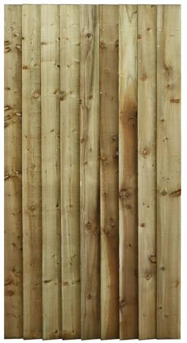 Bespoke Custom Made To Measure UPTO HEIGHT: 6ft (180cm High) Feather Edge Semi-Braced Flat Top Pathway Garden Pedestrian Gate [Width Between 75CM to 90CM Hinge Pack Option Removed