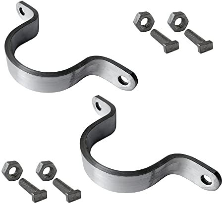 Bride de fixation pour poteau Bride simple ou double avec boulonnerie. Système de fixation pour panneaux - Diam 50 mm (Bride simple) -