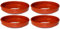 Tradineur - Lot de 4 casseroles rondes en terre cuite - Convient pour vitro et four - Idéal pour ragoûts et rôtis maison - Ø 20 cm