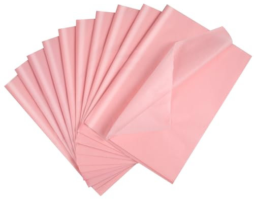 ihaspoko 100 Blatt Rosa Seidenpapier, 50×35cm Geschenkpapier für Handwerk und Geschenkverpackung Dekorativ