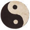 Beyond Deco Handgetufteter Yin-Yang-Teppich, rund, 89 cm, Hype Beast, Anime, rund, Heimdekoration, Teppiche für Wohnzimmer, Schlafzimmer, Küche, Braun-Beige