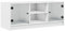 vidaXL Mobile Porta TV con Ante in Vetro Bianco 102x37x42 cm