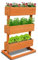 Vertikalbeet Hochbeet 3 Etagen Blumenkasten - Blumentreppe Kräuterbeet Frühbeet Blumenbeet Pflanzkasten inkl. Pflanzfolie - kleines Beet 75 x 30 x 75 cm für Terrasse Balkon & Wintergarten