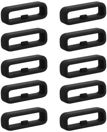 kwmobile Hebillas de reloj 18mm Smartwatch Strap (Universal) - 10x Retenedor correa reloj de TPU y silicona - Hebilla de repuesto para correas de relojes