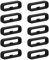 kwmobile 10x Smart Watch Band Halterung für 18mm Smartwatch Strap (Universal) Armbandhalterung - Bandschlaufe für Fitness Tracker und Smart Uhr aus Silikon - Schwarz
