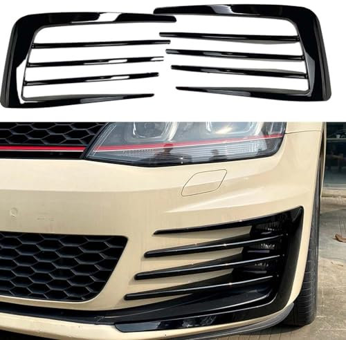 2 stücke ABS Auto Vorderen Stoßfänger Seite Air Vent Trim Rahmen Grille Splitter Spoiler Canard Lip für VW Golf 7 GTI 2013 2014 2015 2016