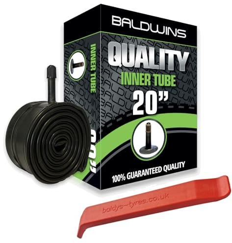 Baldwins FAT Bike Inner Tube 20 x 4.0 to 4.25 Schrader Valve & BALDY'S TYRE LEVER