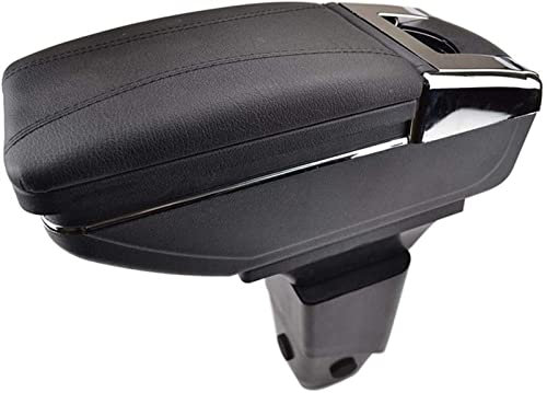 BMDBD Für Peugeot 206 2009-2012 Auto Armlehne Mitte PU Leder Mittelkonsole Aufbewahrungsbox Fach Getränkehalter Armlehnenbox