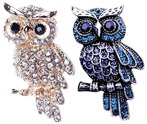 Épingle À Hibou En Strass Épingle À Revers Broche Animaux Décoration Broche Hibou Broche De Mode Chouette En Cristal Avec Strass Beauté Broche Pin Foulards Châle Clip