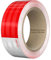 Duccinp Reflektierendes Klebeband, Weiß-Rot 10m x 5cm Wasserdichtes Reflektorband Selbstklebend Warnband Markierungsband für Straße Fahrräder Helme Motorrad Outdoor