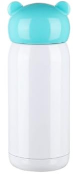 Zediart Termo sublimable infantil | Botella de agua para niños de acero inoxidable | Termo para papilla caliente o fría 300 ml (Azul)