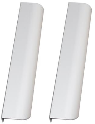 FQFLXY6589 2 Stück Möbelgriffe Unsichtbare Schubladengriff Versteckter Türgriff Aluminium Schrankgriffe Küchenschränke,Kleiderschrank,Schubladen,Weinkühler,schuhschrank,Platz sparend (250mm,Silber)