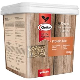 Quiko: Protein Mix 700g Mangime uccelli selvatici Vitamine per uccelli Cibo per uccelli selvatici tutto l'anno Cibo per uccelli selvatici Valida fonte di energia per uccelli da giardino