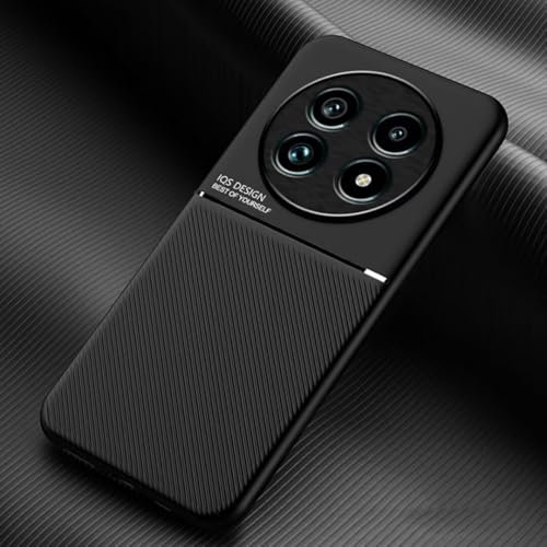 COMAKU Coque pour Realme 13 Pro 5G / Realme 13 Pro Plus 5G Ultra-Mince PU +TPU Silicone Texture Antidérapante et Antichoc Housse Coque -Noir