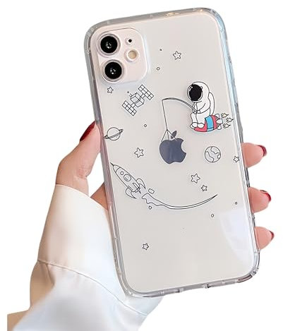 Rokmym kompatibel mit iPhone 13 Hülle Crystal Clear Handyhülle Aesthetic Chic Muster Ultra Dünn Silikon Stoßfest Kratzfest Schutzhülle für iPhone 13 Slim Case Cover,Raummänner 2