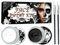 Juego de pintura facial – Pintura corporal de cosplay en y negro con 2 pinceles | Kit de pintura facial de Halloween y negro | Kit de pinturas faciales para disfraz de cosplay