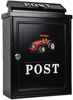 WINONDE Letter Box Villa Letter Box Rain-Proof Old-Fashioned English Villa Mailbox Outdoor Mailbox Creative Letter Box Inbox(Car)