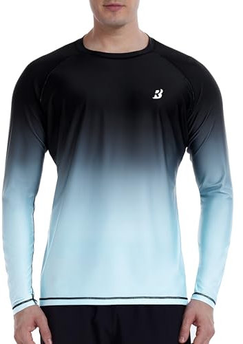 Roadbox Herren UV-Schutz Shirt, UPF 50+ Rashguard T-Shirt, Schnelltrocknend Leicht Langarmshirt für Surfen Angeln Wandern